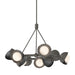 Hubbardton Forge - Nine Light Pendant - Brooklyn - Dark Smoke- Union Lighting Luminaires Decor