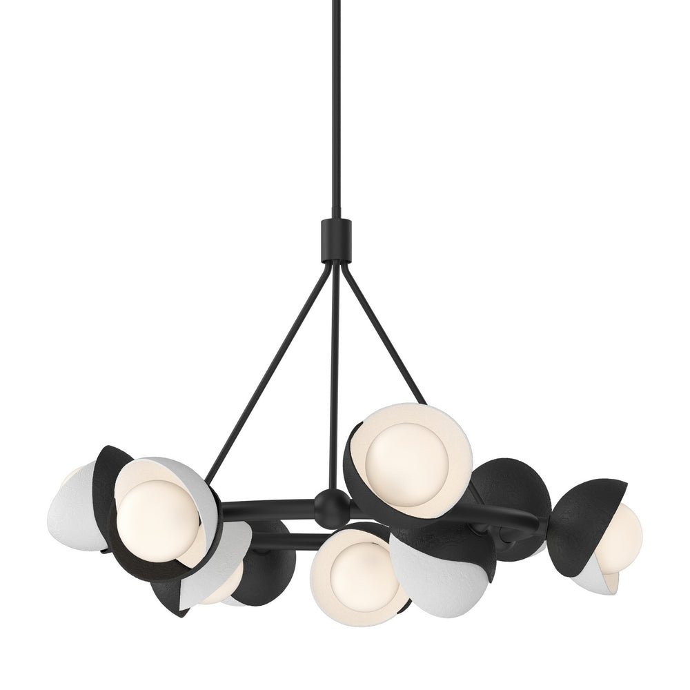 Hubbardton Forge - Nine Light Pendant - Brooklyn - Black- Union Lighting Luminaires Decor