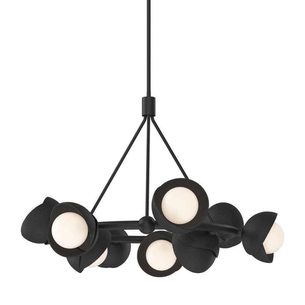 Hubbardton Forge - Nine Light Pendant - Brooklyn - Black- Union Lighting Luminaires Decor