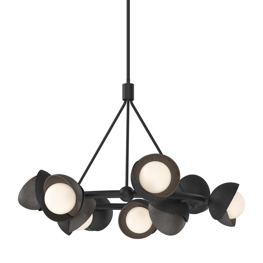 Hubbardton Forge - Nine Light Pendant - Brooklyn - Black- Union Lighting Luminaires Decor