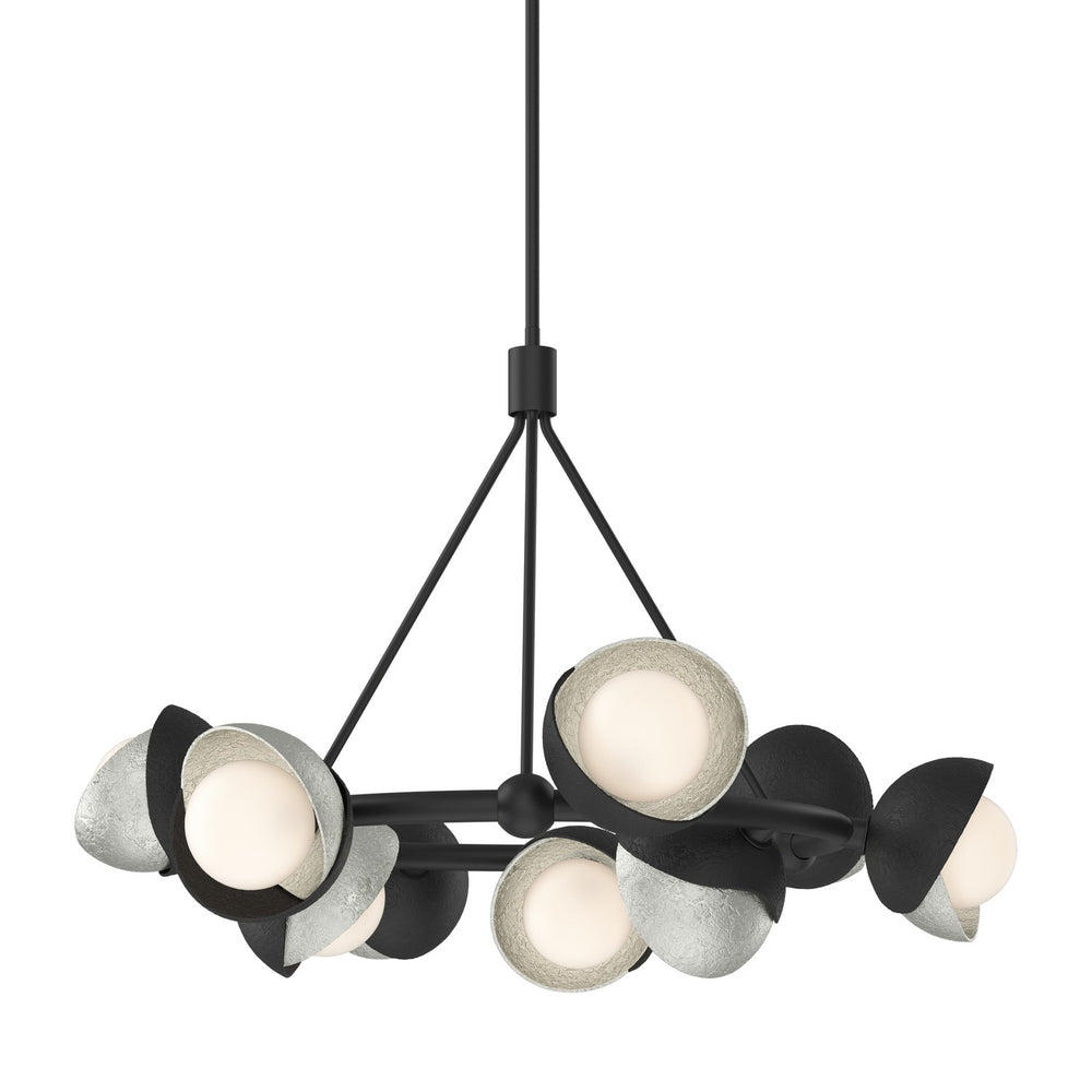 Hubbardton Forge - Nine Light Pendant - Brooklyn - Black- Union Lighting Luminaires Decor