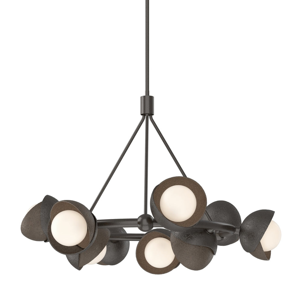 Hubbardton Forge - Nine Light Pendant - Brooklyn - Oil Rubbed Bronze- Union Lighting Luminaires Decor