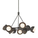 Hubbardton Forge - Nine Light Pendant - Brooklyn - Oil Rubbed Bronze- Union Lighting Luminaires Decor