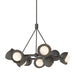 Hubbardton Forge - Nine Light Pendant - Brooklyn - Oil Rubbed Bronze- Union Lighting Luminaires Decor