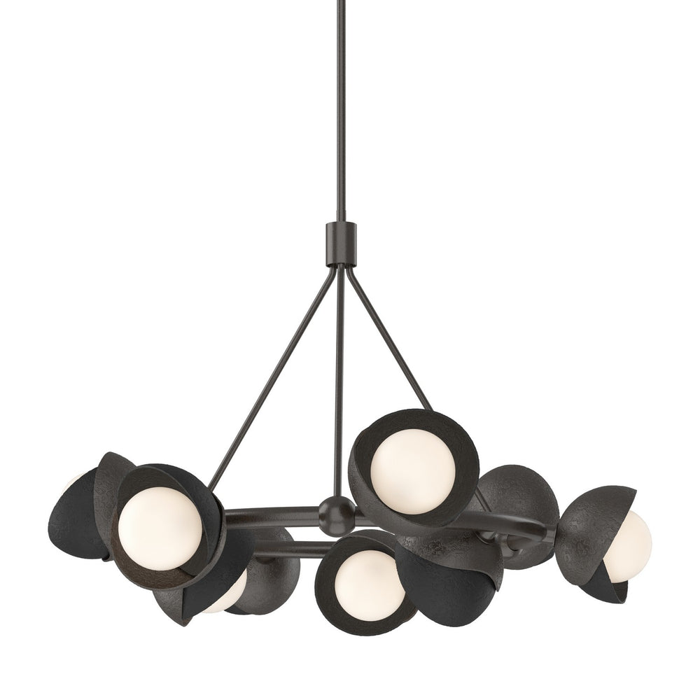 Hubbardton Forge - Nine Light Pendant - Brooklyn - Oil Rubbed Bronze- Union Lighting Luminaires Decor