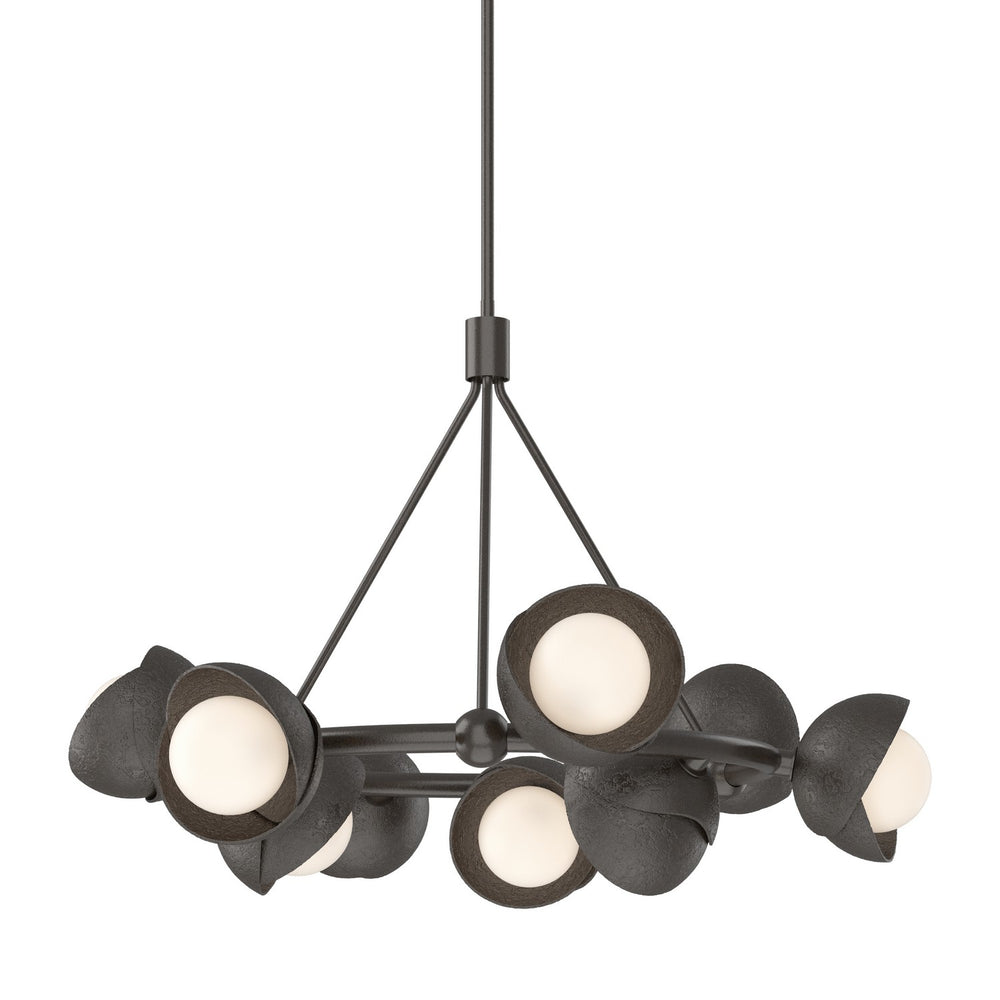 Hubbardton Forge - Nine Light Pendant - Brooklyn - Oil Rubbed Bronze- Union Lighting Luminaires Decor