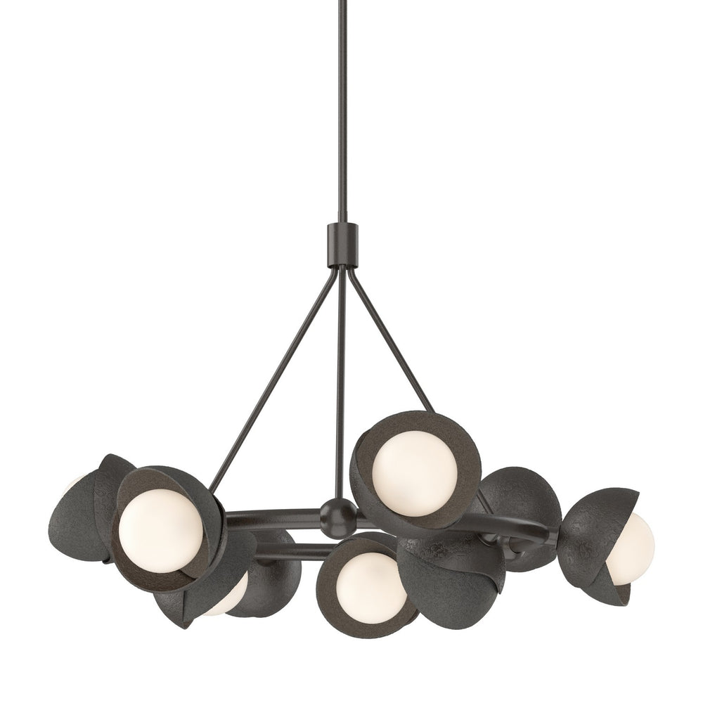 Hubbardton Forge - Nine Light Pendant - Brooklyn - Oil Rubbed Bronze- Union Lighting Luminaires Decor