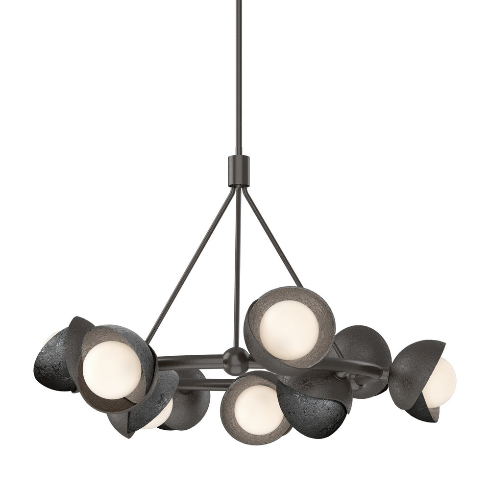 Hubbardton Forge - Nine Light Pendant - Brooklyn - Oil Rubbed Bronze- Union Lighting Luminaires Decor