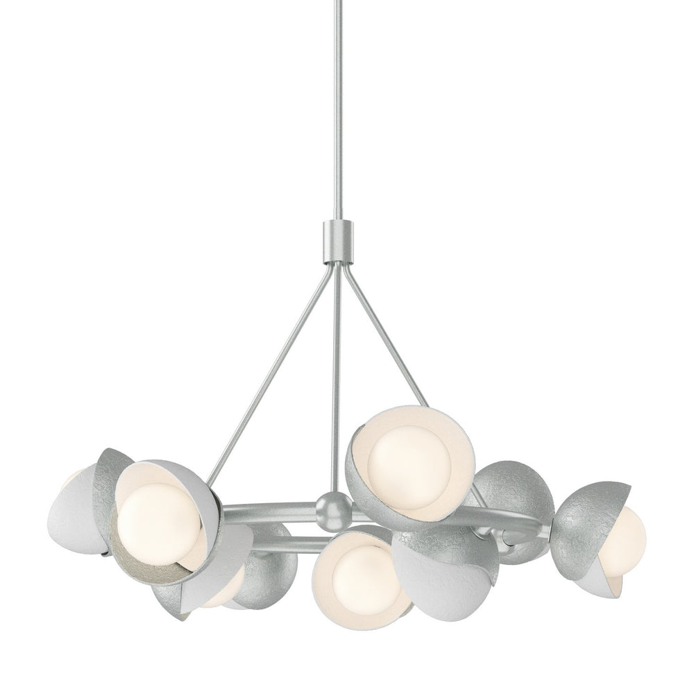 Hubbardton Forge - Nine Light Pendant - Brooklyn - Vintage Platinum- Union Lighting Luminaires Decor