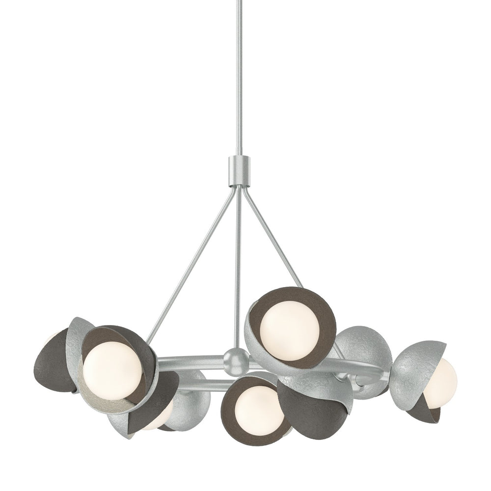 Hubbardton Forge - Nine Light Pendant - Brooklyn - Vintage Platinum- Union Lighting Luminaires Decor
