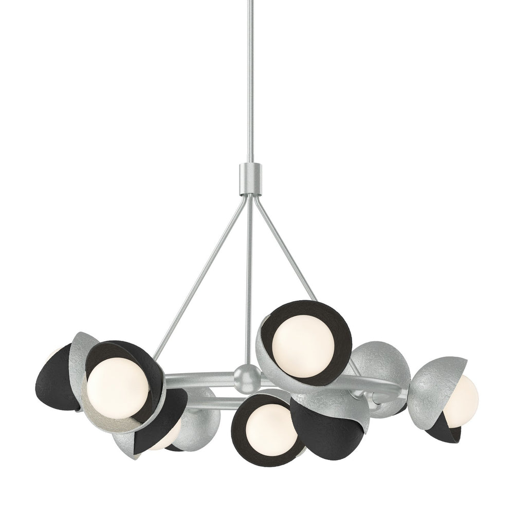 Hubbardton Forge - Nine Light Pendant - Brooklyn - Vintage Platinum- Union Lighting Luminaires Decor