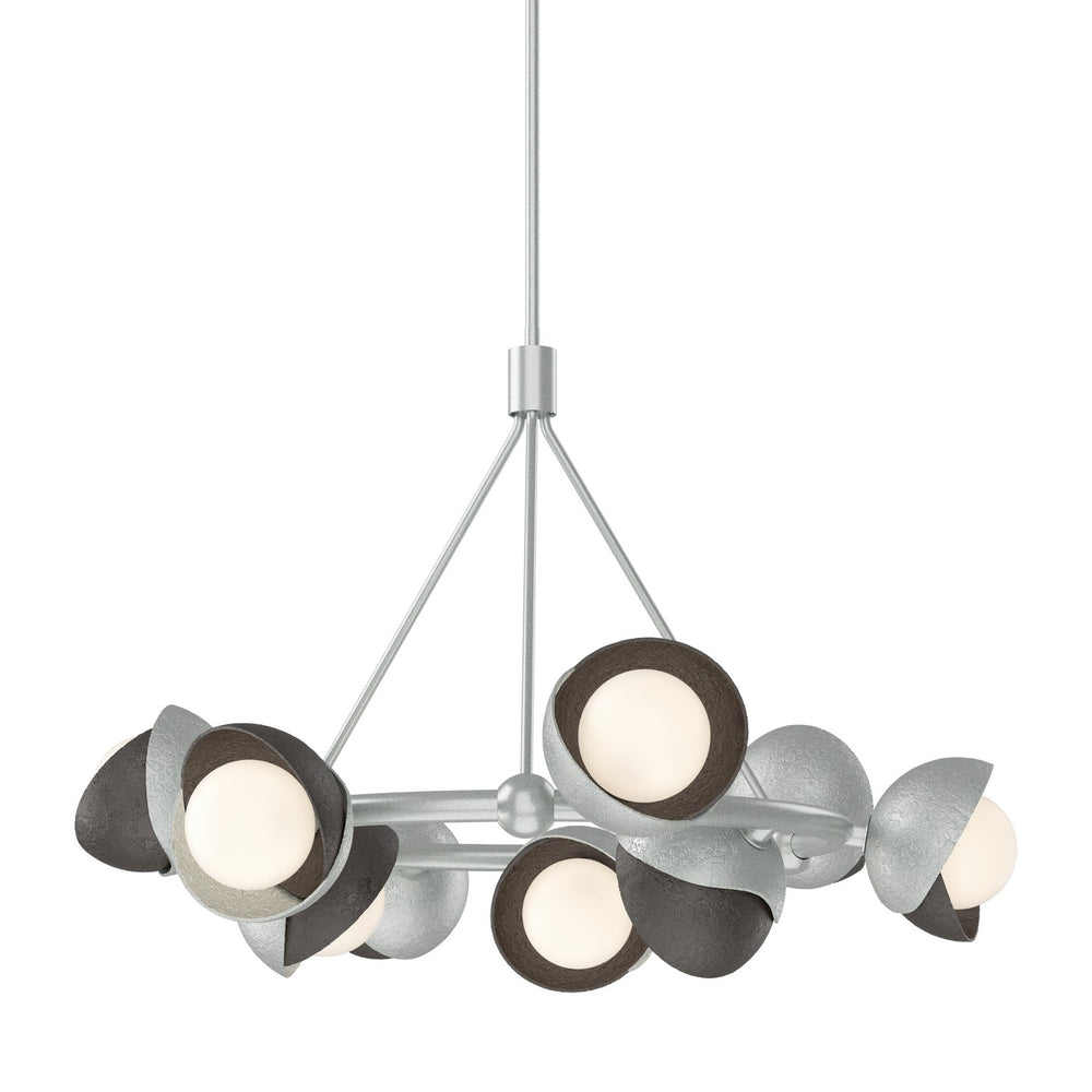 Hubbardton Forge - Nine Light Pendant - Brooklyn - Vintage Platinum- Union Lighting Luminaires Decor