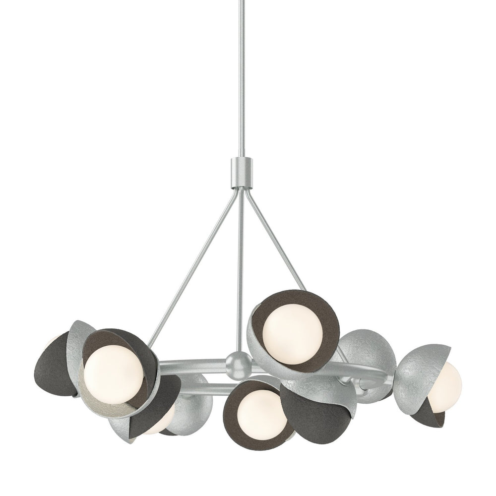 Hubbardton Forge - Nine Light Pendant - Brooklyn - Vintage Platinum- Union Lighting Luminaires Decor