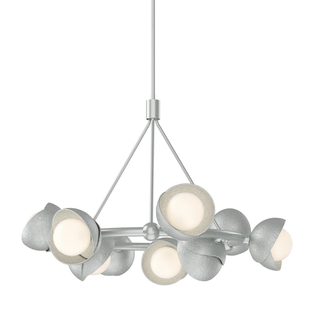 Hubbardton Forge - Nine Light Pendant - Brooklyn - Vintage Platinum- Union Lighting Luminaires Decor