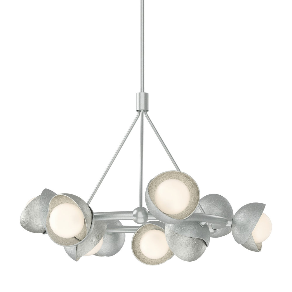 Hubbardton Forge - Nine Light Pendant - Brooklyn - Vintage Platinum- Union Lighting Luminaires Decor