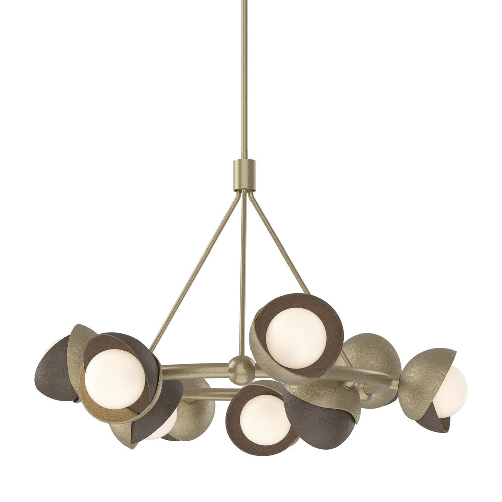 Hubbardton Forge - Nine Light Pendant - Brooklyn - Soft Gold- Union Lighting Luminaires Decor