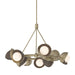 Hubbardton Forge - Nine Light Pendant - Brooklyn - Soft Gold- Union Lighting Luminaires Decor