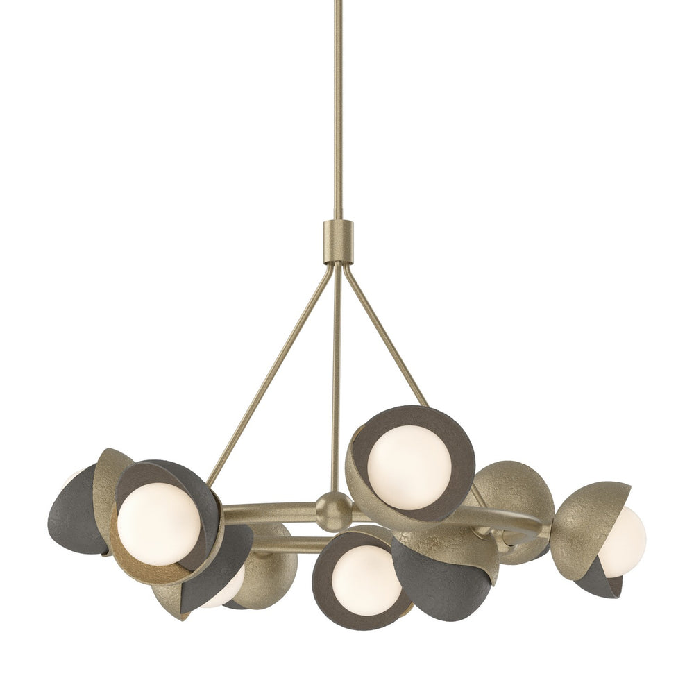 Hubbardton Forge - Nine Light Pendant - Brooklyn - Soft Gold- Union Lighting Luminaires Decor