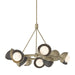 Hubbardton Forge - Nine Light Pendant - Brooklyn - Soft Gold- Union Lighting Luminaires Decor