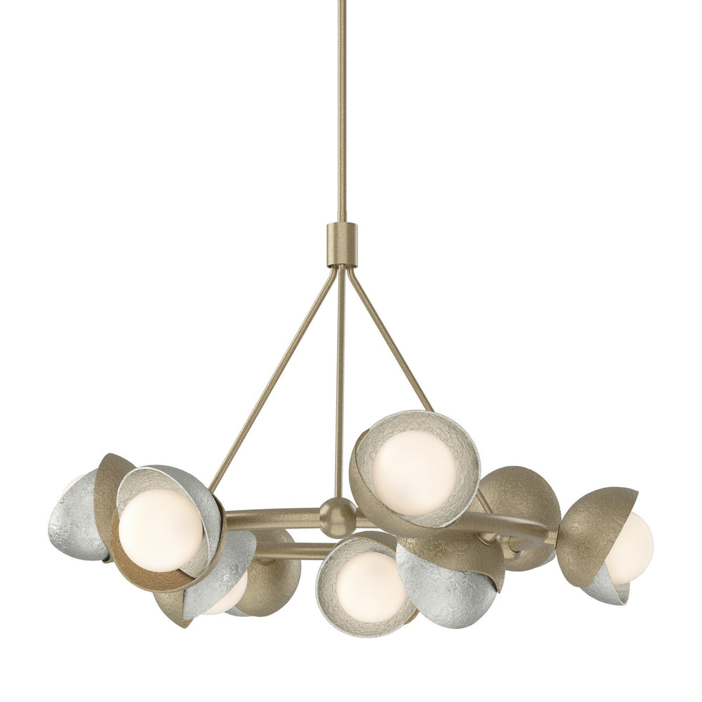 Hubbardton Forge - Nine Light Pendant - Brooklyn - Soft Gold- Union Lighting Luminaires Decor