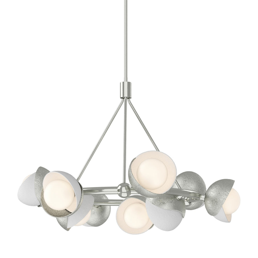Hubbardton Forge - Nine Light Pendant - Brooklyn - Sterling- Union Lighting Luminaires Decor
