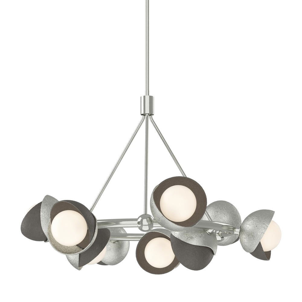 Hubbardton Forge - Nine Light Pendant - Brooklyn - Sterling- Union Lighting Luminaires Decor