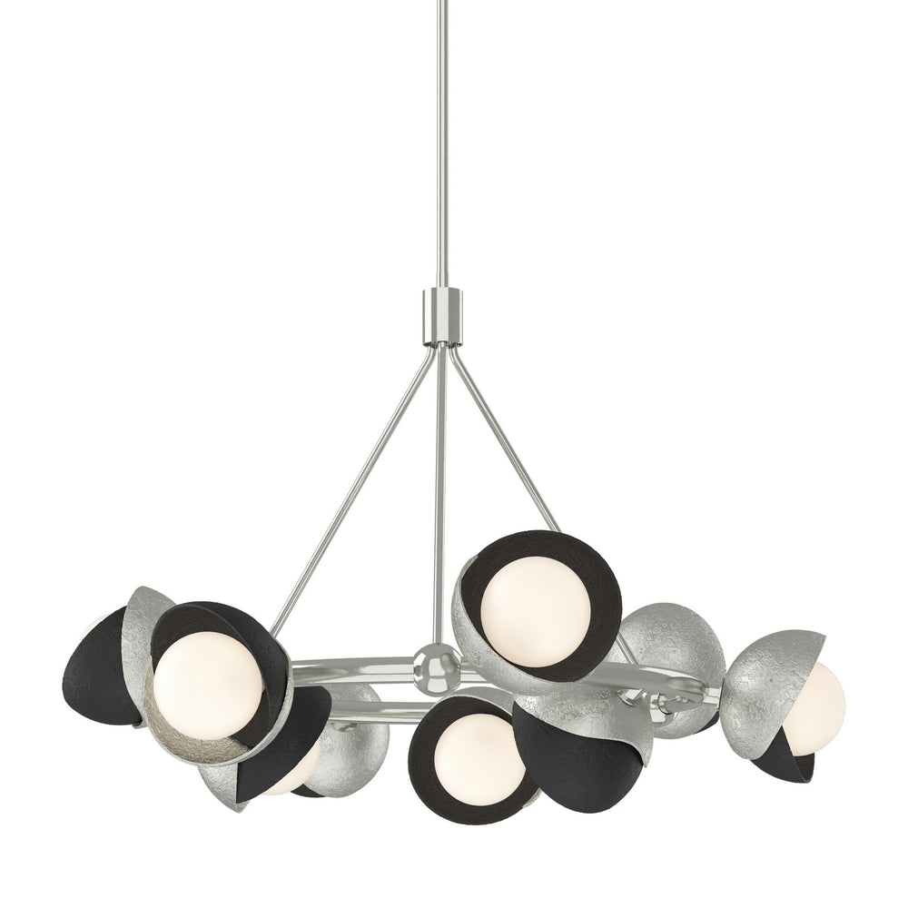 Hubbardton Forge - Nine Light Pendant - Brooklyn - Sterling- Union Lighting Luminaires Decor