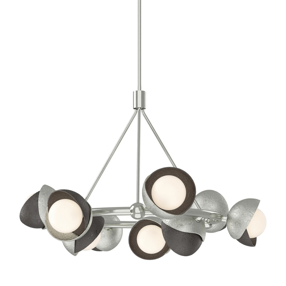 Hubbardton Forge - Nine Light Pendant - Brooklyn - Sterling- Union Lighting Luminaires Decor