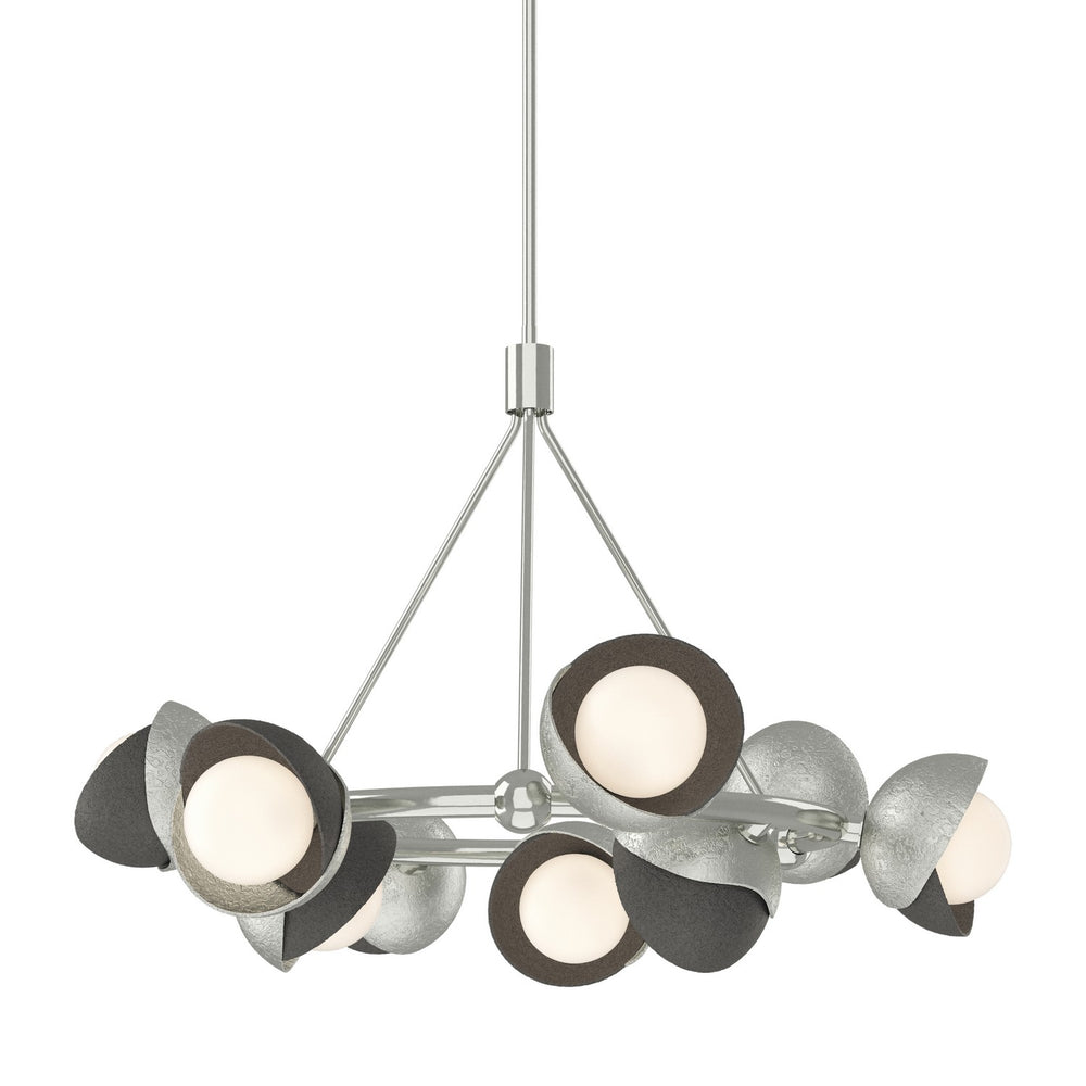 Hubbardton Forge - Nine Light Pendant - Brooklyn - Sterling- Union Lighting Luminaires Decor
