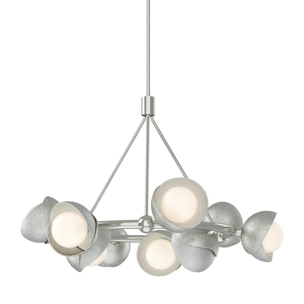 Hubbardton Forge - Nine Light Pendant - Brooklyn - Sterling- Union Lighting Luminaires Decor