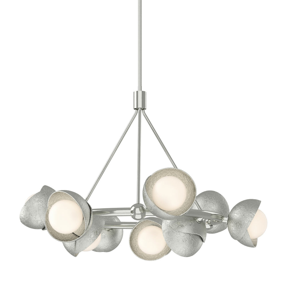 Hubbardton Forge - Nine Light Pendant - Brooklyn - Sterling- Union Lighting Luminaires Decor