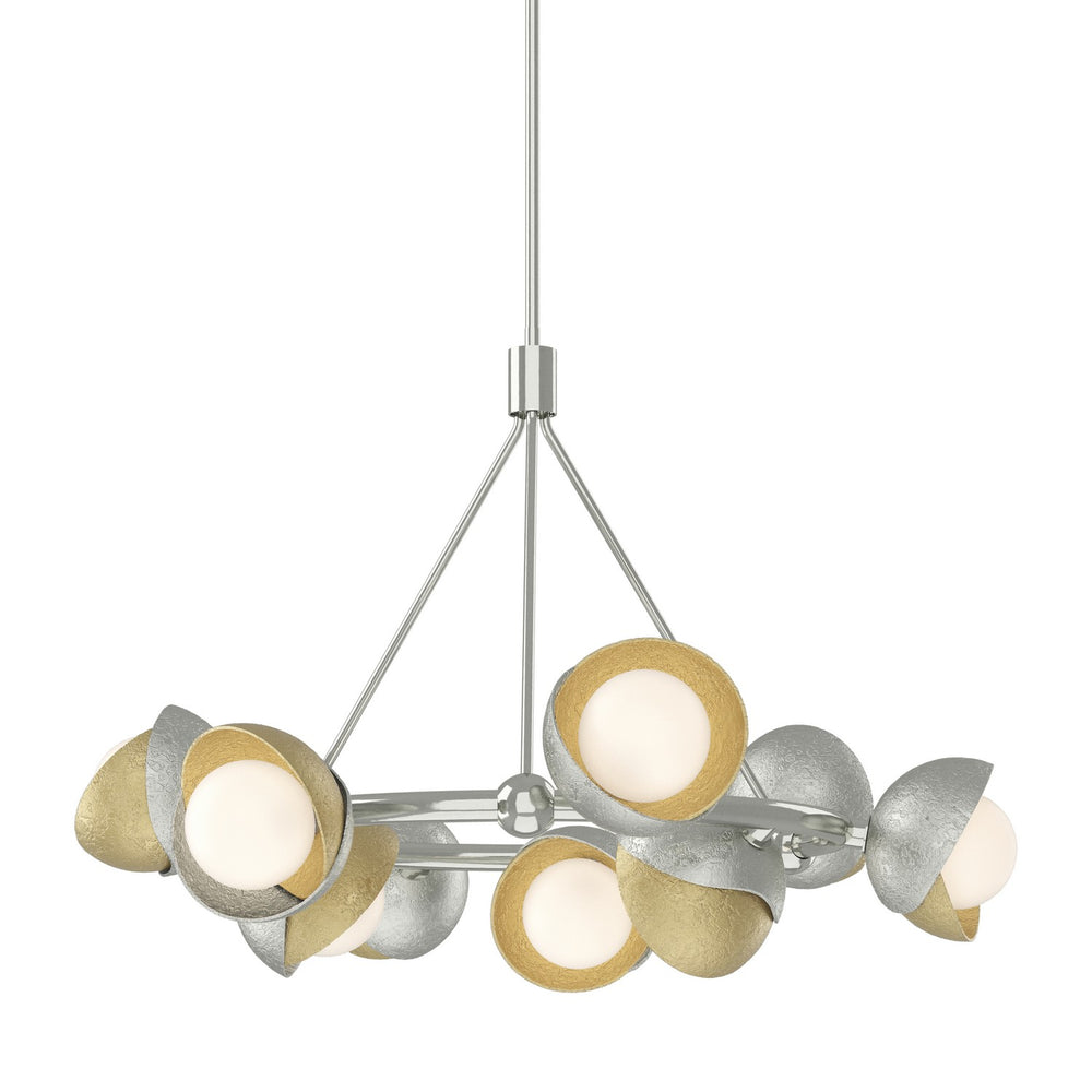 Hubbardton Forge - Nine Light Pendant - Brooklyn - Sterling- Union Lighting Luminaires Decor