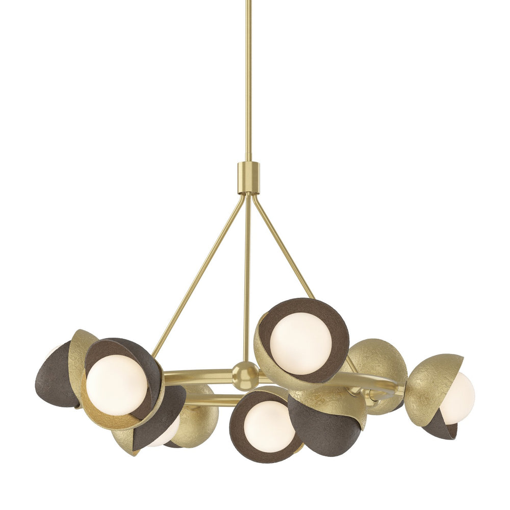 Hubbardton Forge - Nine Light Pendant - Brooklyn - Modern Brass- Union Lighting Luminaires Decor