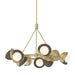 Hubbardton Forge - Nine Light Pendant - Brooklyn - Modern Brass- Union Lighting Luminaires Decor