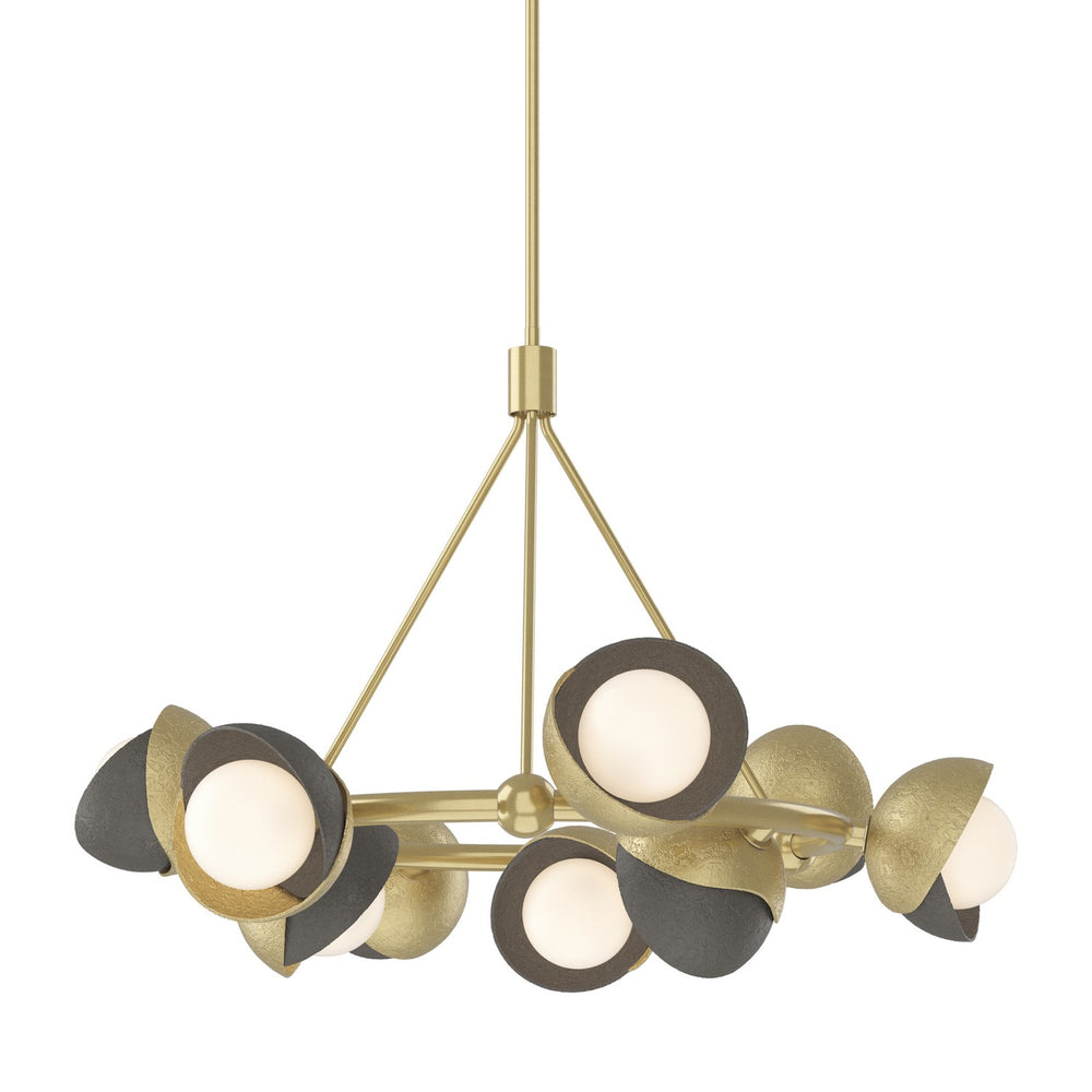 Hubbardton Forge - Nine Light Pendant - Brooklyn - Modern Brass- Union Lighting Luminaires Decor