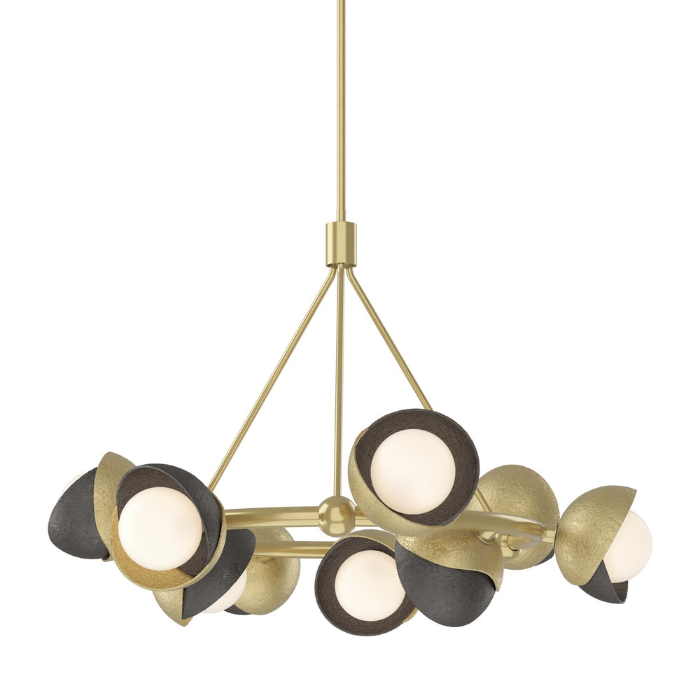 Hubbardton Forge - Nine Light Pendant - Brooklyn - Modern Brass- Union Lighting Luminaires Decor