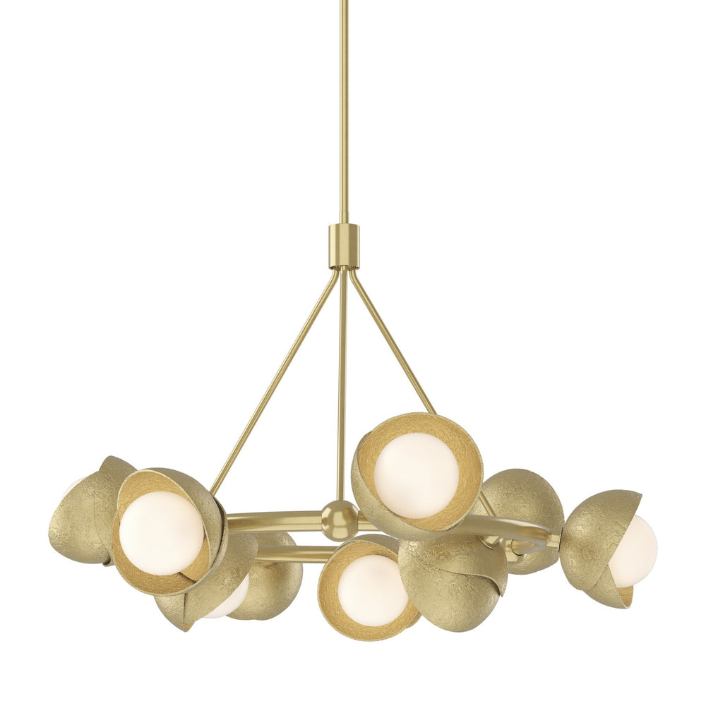 Hubbardton Forge - Nine Light Pendant - Brooklyn - Modern Brass- Union Lighting Luminaires Decor