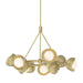 Hubbardton Forge - Nine Light Pendant - Brooklyn - Modern Brass- Union Lighting Luminaires Decor