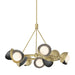 Hubbardton Forge - Nine Light Pendant - Brooklyn - Modern Brass- Union Lighting Luminaires Decor