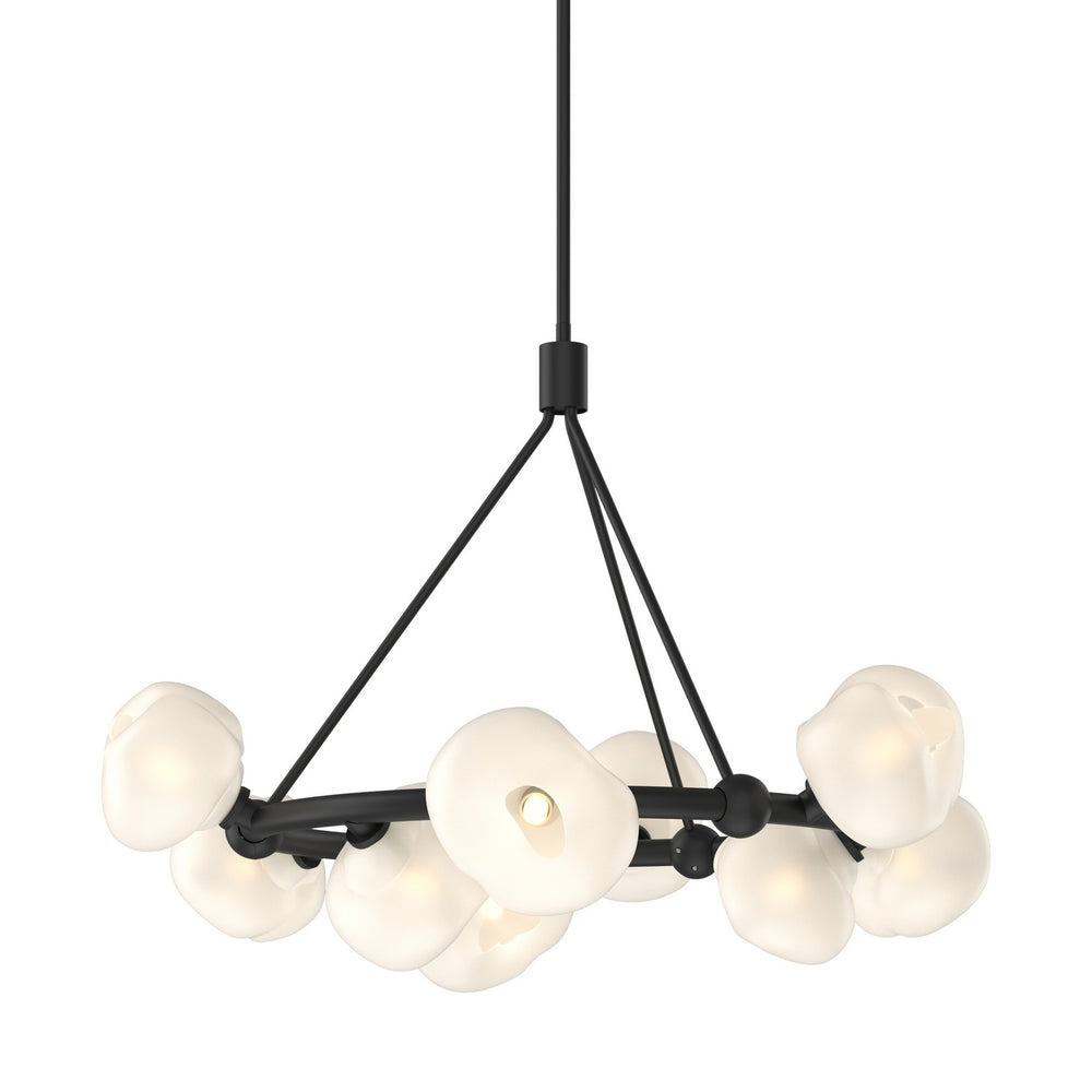 Hubbardton Forge - Nine Light Pendant - Ume - Black- Union Lighting Luminaires Decor