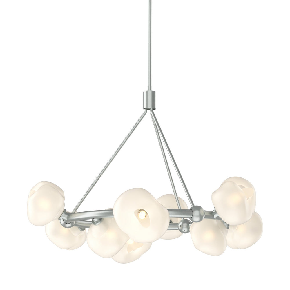 Hubbardton Forge - Nine Light Pendant - Ume - Vintage Platinum- Union Lighting Luminaires Decor