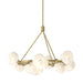 Hubbardton Forge - Nine Light Pendant - Ume - Modern Brass- Union Lighting Luminaires Decor