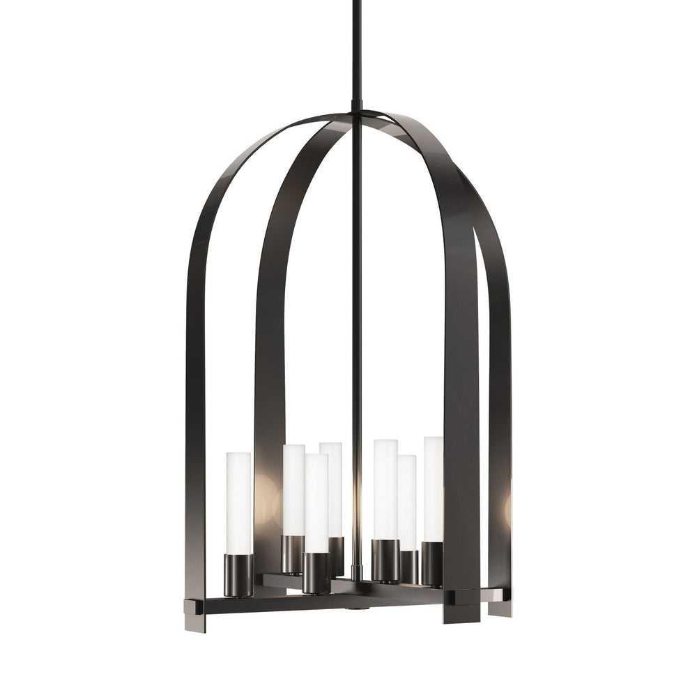 Hubbardton Forge - Eight Light Pendant - Triomphe - Ink- Union Lighting Luminaires Decor