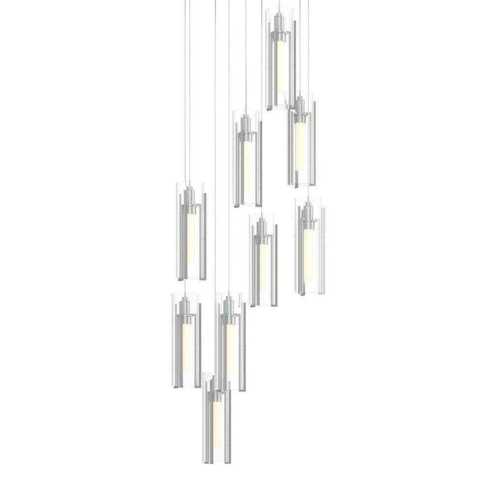 Hubbardton Forge - LED Pendant - Exos Glass - Vintage Platinum- Union Lighting Luminaires Decor