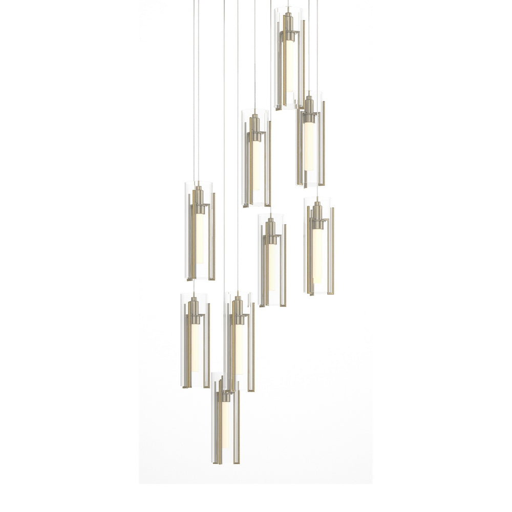 Hubbardton Forge - LED Pendant - Exos Glass - Modern Brass- Union Lighting Luminaires Decor