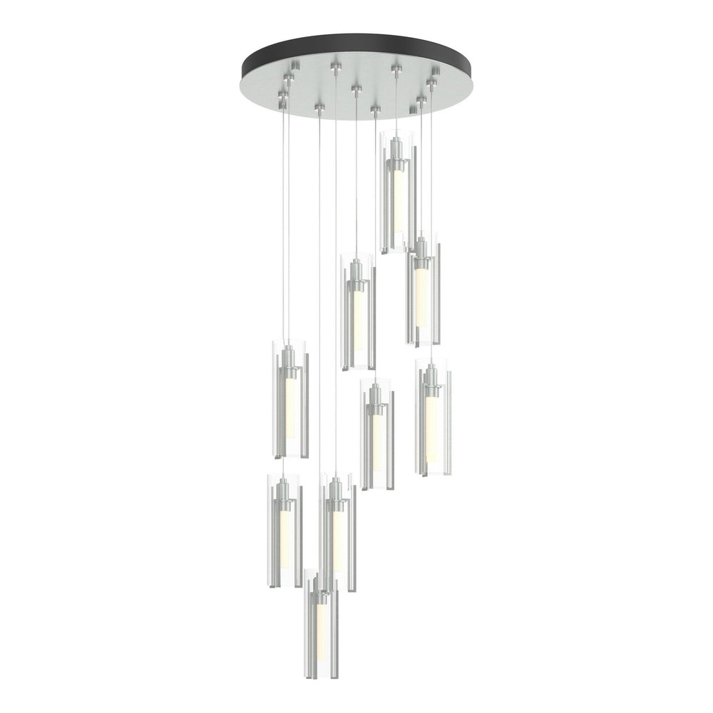 Hubbardton Forge - LED Pendant - Exos Glass - Vintage Platinum- Union Lighting Luminaires Decor