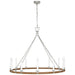 Visual Comfort Signature Canada - LED Chandelier - Darlana Wrapped - Polished Nickel and Natural Rattan- Union Lighting Luminaires Decor