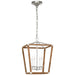 Visual Comfort Signature Canada - LED Lantern - Darlana Wrapped - Polished Nickel and Natural Rattan- Union Lighting Luminaires Decor