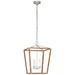 Visual Comfort Signature Canada - LED Lantern - Darlana Wrapped - Polished Nickel and Natural Rattan- Union Lighting Luminaires Decor