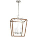Visual Comfort Signature Canada - LED Lantern - Darlana Wrapped - Polished Nickel and Natural Rattan- Union Lighting Luminaires Decor